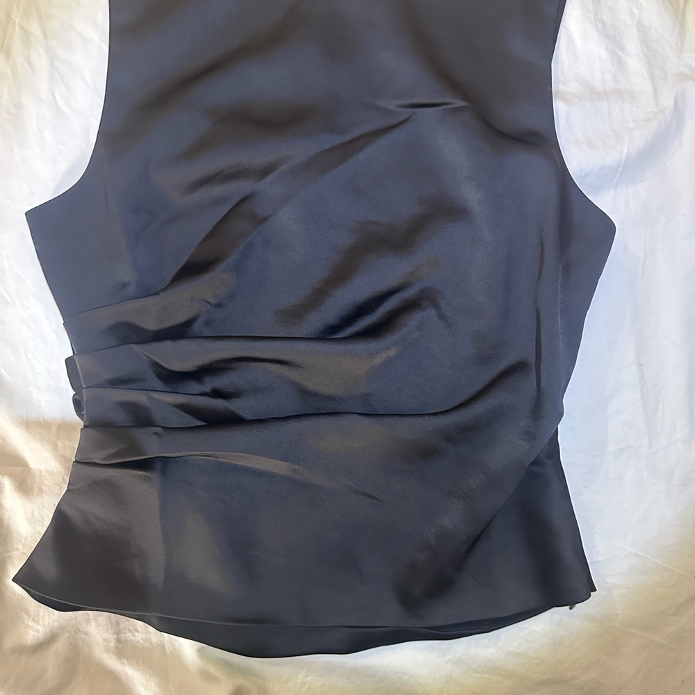 Wilfred by Aritzia Black Satin Top